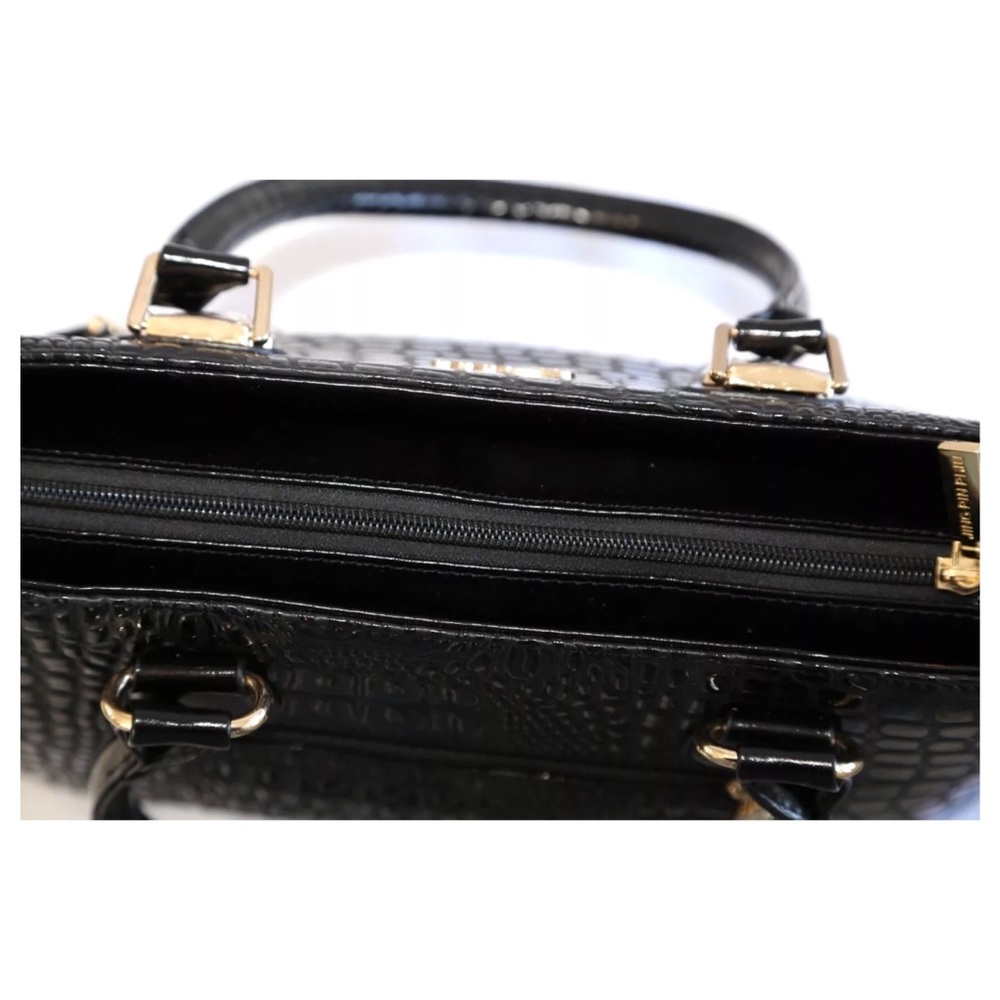 The Belinda Crocodile Embossed Vegan Leather Bag - Picture 5 of 8